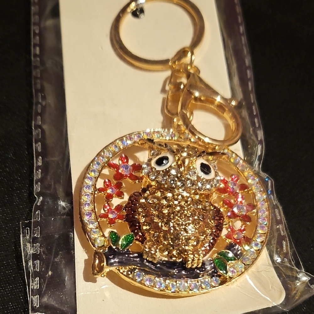 Unlisted Gold and Brown Owl Keychain